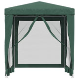 Tente de fête Vidaxl avec 4 murs latéraux en maille 2x2 m vert HDPE