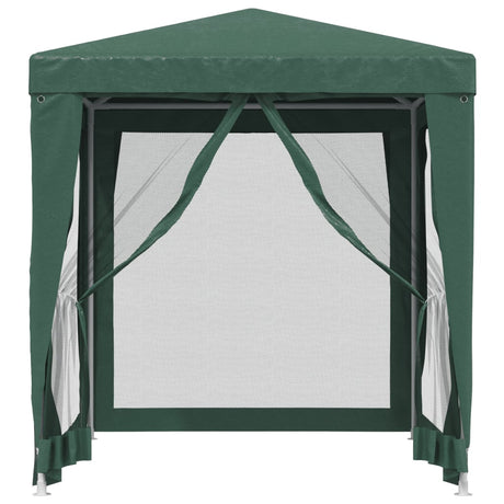 Tente de fête Vidaxl avec 4 murs latéraux en maille 2x2 m vert HDPE
