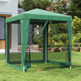 Tente de fête Vidaxl avec 4 murs latéraux en maille 2x2 m vert HDPE