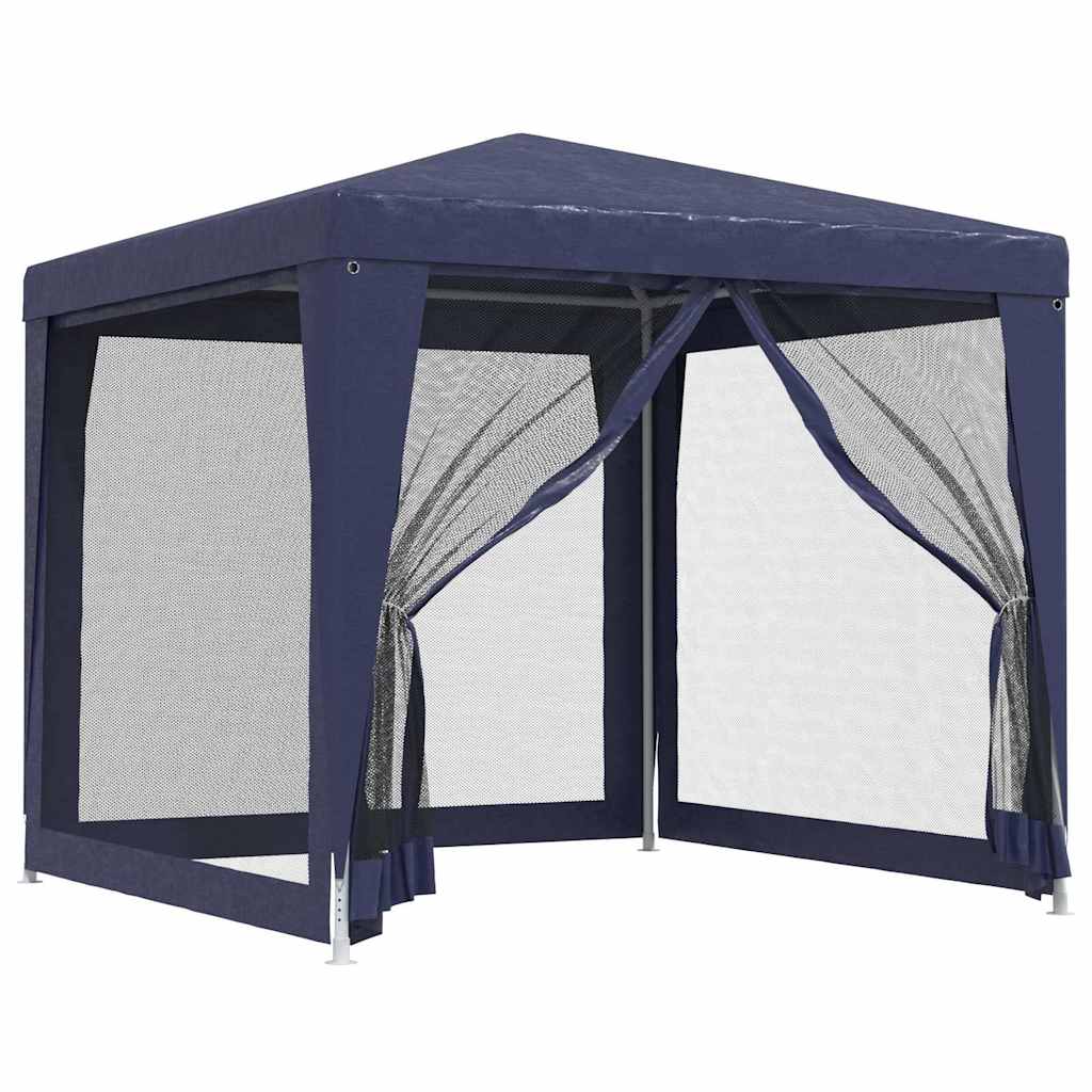 Tente de fête VidaXL avec 4 parois latérales en maille 2,5x2,5 m HDPE bleu