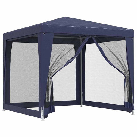 Tente de fête VidaXL avec 4 parois latérales en maille 2,5x2,5 m HDPE bleu