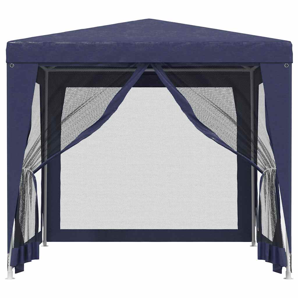 Tente de fête VidaXL avec 4 parois latérales en maille 2,5x2,5 m HDPE bleu