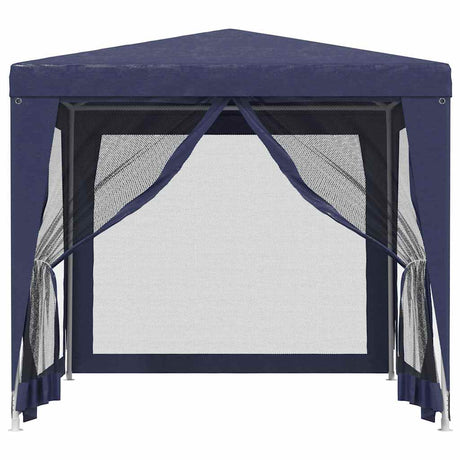 Tente de fête VidaXL avec 4 parois latérales en maille 2,5x2,5 m HDPE bleu