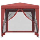 Tente de fête VidaXL avec 4 parois latérales en maille 2,5x2,5 m HDPE rouge
