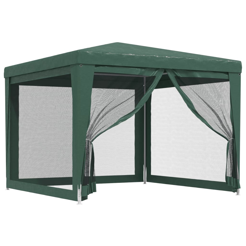 Tente de fête Vidaxl avec 4 murs latéraux en mailles 3x3 m vert HDPE