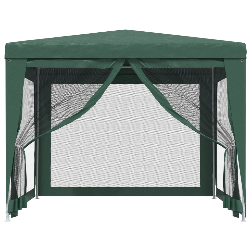 Tente de fête Vidaxl avec 4 murs latéraux en mailles 3x3 m vert HDPE