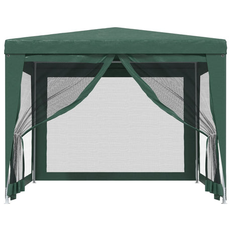 Tente de fête Vidaxl avec 4 murs latéraux en mailles 3x3 m vert HDPE