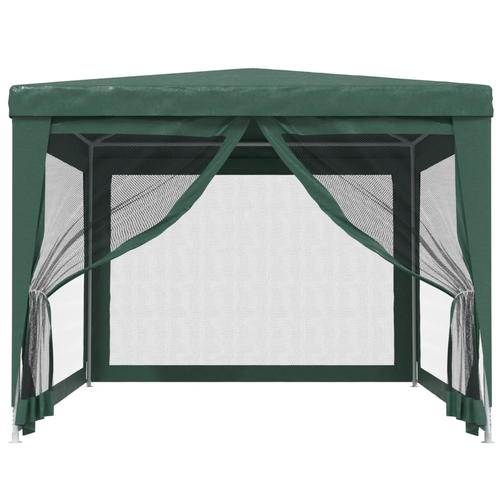 Tenda da festa Vidaxl con pareti laterali a 4 mesh 3x4 m HDPE Green