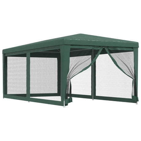Tente de fête Vidaxl avec 6 murs latéraux de 6 maille 3x6 m vert HDPE