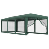 Tente de fête Vidaxl avec 8 murs latéraux en mailles 3x9 m en vert HDPE