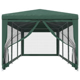 Tente de fête Vidaxl avec 8 murs latéraux en mailles 3x9 m en vert HDPE