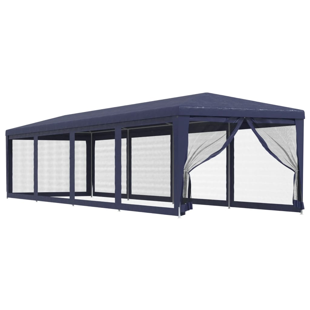 Tente de fête Vidaxl avec des murs latéraux de 10 maille 3x12 m bleu HDPE