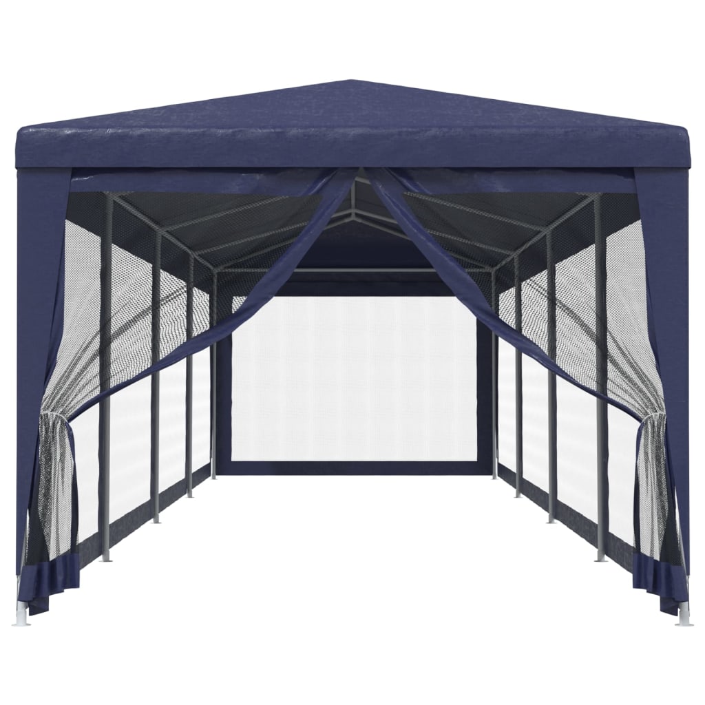 Tente de fête Vidaxl avec des murs latéraux de 10 maille 3x12 m bleu HDPE