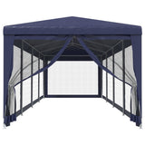 Tente de fête Vidaxl avec des murs latéraux de 10 maille 3x12 m bleu HDPE