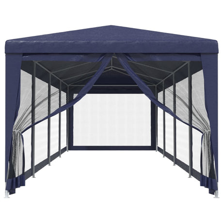 Tente de fête Vidaxl avec des murs latéraux de 10 maille 3x12 m bleu HDPE