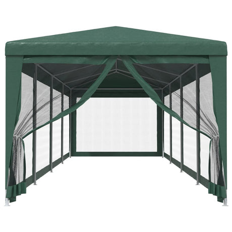 Tente de fête Vidaxl avec des parois latérales de 10 maille 3x12 m vert HDPE