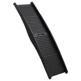 Vidaxl chien pente pliable 153x40x12,5 cm plastique noir