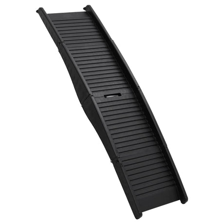 Vidaxl chien pente pliable 153x40x12,5 cm plastique noir