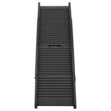 Vidaxl chien pente pliable 153x40x12,5 cm plastique noir
