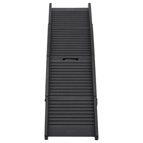 Vidaxl chien pente pliable 153x40x12,5 cm plastique noir