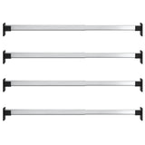 VidaXL Tringles à vêtements 4 pcs télescopiques 58-100 cm couleur argent