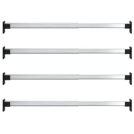 VidaXL Tringles à vêtements 4 pcs télescopiques 58-100 cm couleur argent