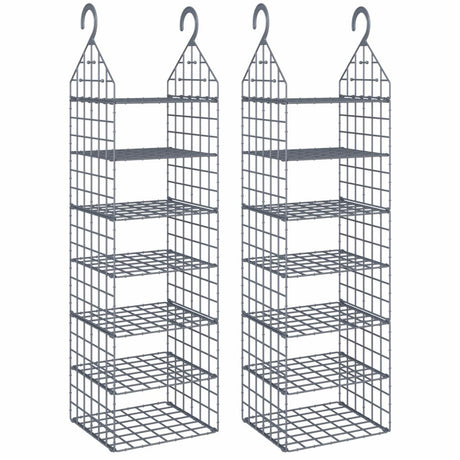 VidaXL Organisateurs de placards suspendus 2 pcs avec 7 étagères