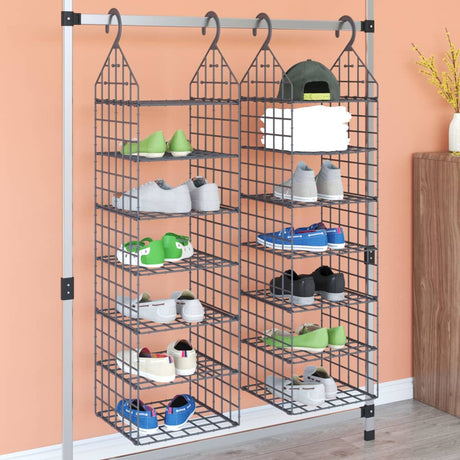 VidaXL Organisateurs de placards suspendus 2 pcs avec 7 étagères