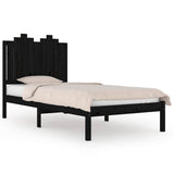 Vidaxl bedframe massief grenenhout zwart 75x190 cm