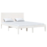 Vidaxl bedframe zonder matras massief grenenhout wit 140x190 cm