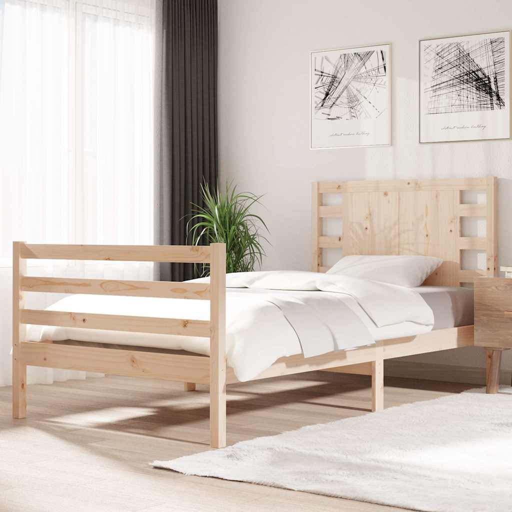 Vidaxl bedframe zonder matras massief grenenhout 90x200 cm