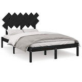 Vidaxl bedframe massief hout zwart 135x190 cm
