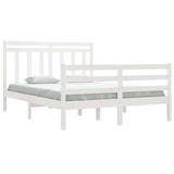 Vidaxl bedframe massief hout wit 135x190 cm