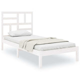 Vidaxl bedframe massief hout wit 75x190 cm