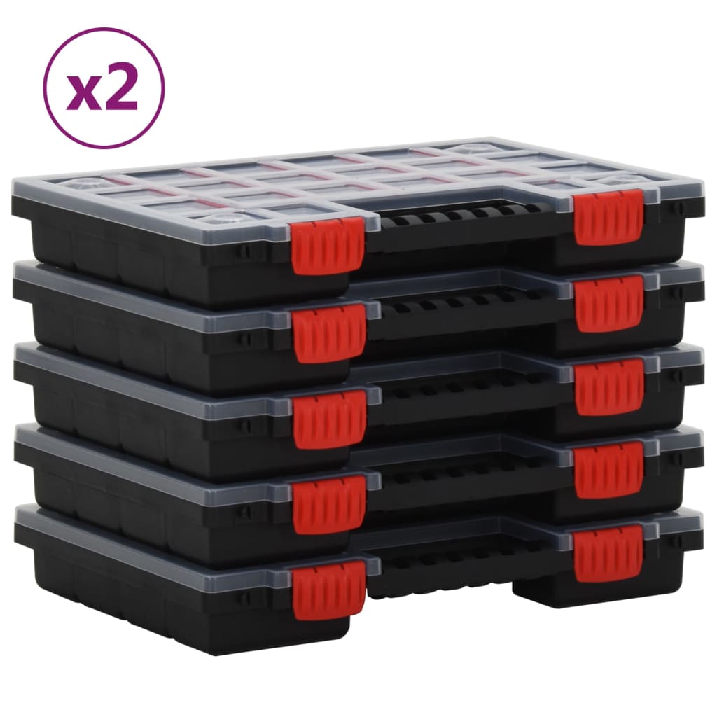 VidaXL range boxes 10 pcs 34.5x25x5 cm Polypropene