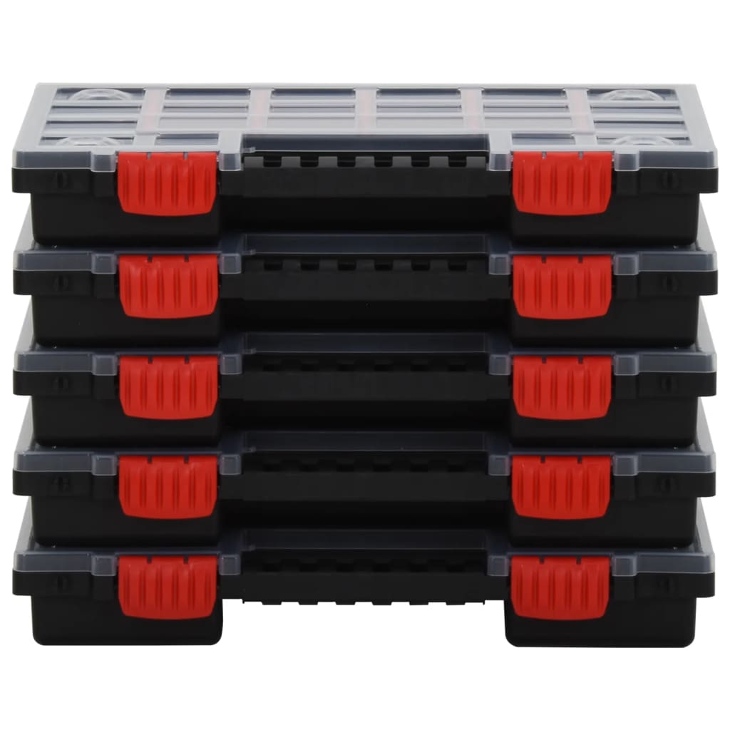 Boîtes de plage Vidaxl 10 PCS 34.5x25x5 cm Polypropène