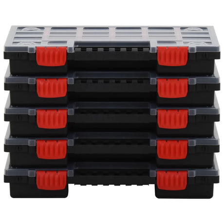 Boîtes de plage Vidaxl 10 PCS 34.5x25x5 cm Polypropène