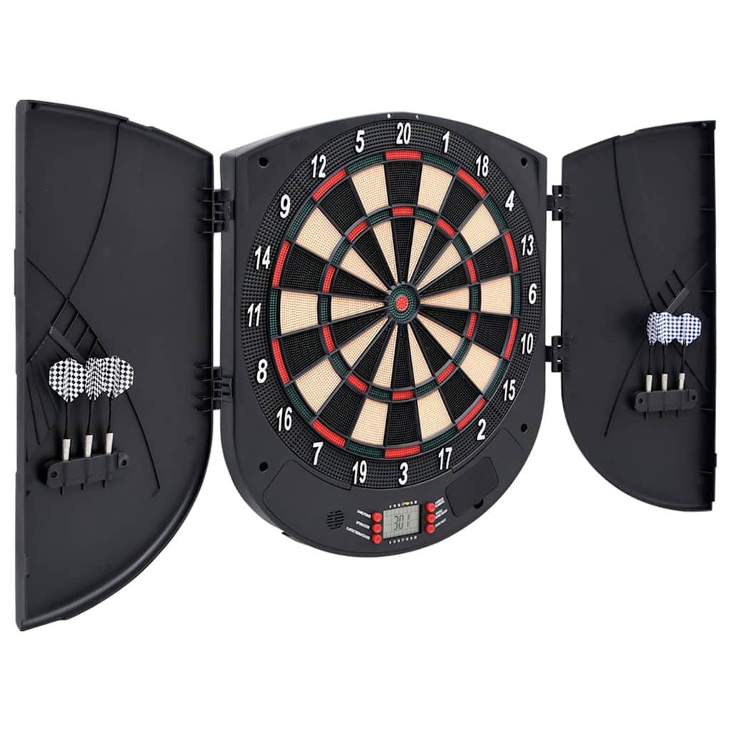 Vidaxl Dartboard Electric z pikado polipropeno črno