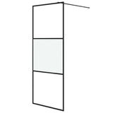 Vidaxl Walk-In Walking Mur 80x195 cm Malf-Mat Esg Verre noir
