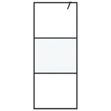 Vidaxl Walk-In Walking Mur 80x195 cm Malf-Mat Esg Verre noir