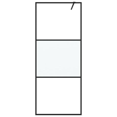 Vidaxl Walk-In Walking Mur 80x195 cm Malf-Mat Esg Verre noir