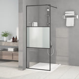 Vidaxl Walk-In Walking Mur 80x195 cm Malf-Mat Esg Verre noir