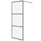 Vidaxl walk-in brusevæg 80x195 cm Mat esg glas sort