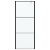 Vidaxl Walk-In Walk Murn 80x195 cm Mat Esg Verre noir