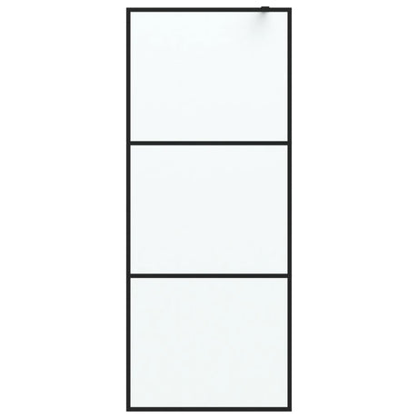 Vidaxl Walk-In Walk Murn 80x195 cm Mat Esg Verre noir
