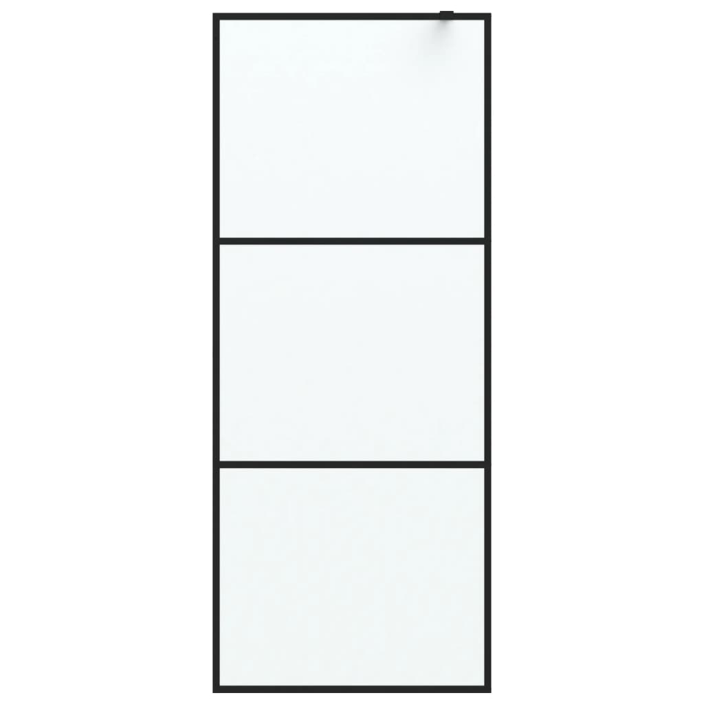 Vidaxl walk-in brusevæg 80x195 cm Mat esg glas sort