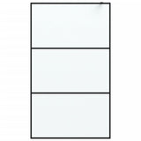 VidaXL Inloopdouchewand 115x195 cm mat ESG-glas zwart