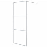Vidaxl Walk-In Walking Wall 80x195 cm Transparent ESG Glass Silver Colored