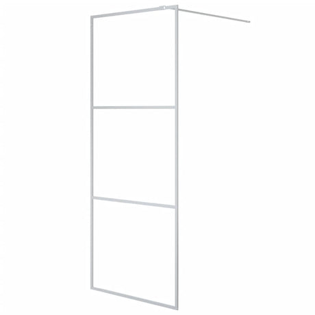 Vidaxl Walk-In Walking Wall 80x195 cm Transparent ESG Glass Silver Colored
