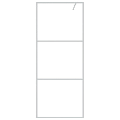 Vidaxl Walk-In Walking Wall 80x195 cm Transparent ESG Glass Silver Colored